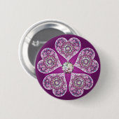 Kardinaal Red Rosace Ronde Button 5,7 Cm (Voorkant /achterkant)