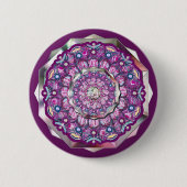 Kardinaal Red Rosace Ronde Button 5,7 Cm (Voorkant)