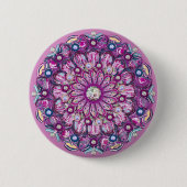 Kardinaal Red Rosace Ronde Button 5,7 Cm (Voorkant)