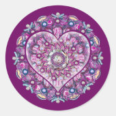 Kardinaal Red Rosace Ronde Sticker (Voorkant)