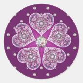 Kardinaal Red Rosace Ronde Sticker (Voorkant)