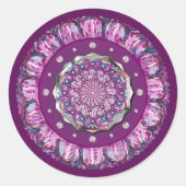 Kardinaal Red Rosace Ronde Sticker (Voorkant)