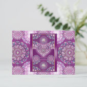 Kardinaal Red Rosace RSVP Kaartje (Staand voorkant)