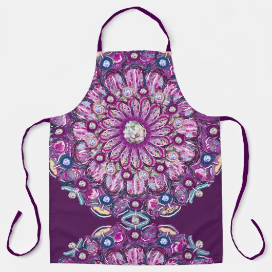 Kardinaal Red Rosace Schort (Voorkant)