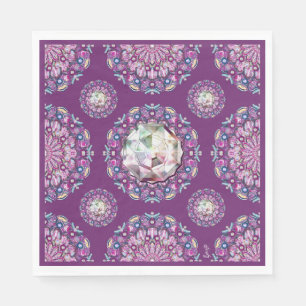 Kardinaal Red Rosace Servet