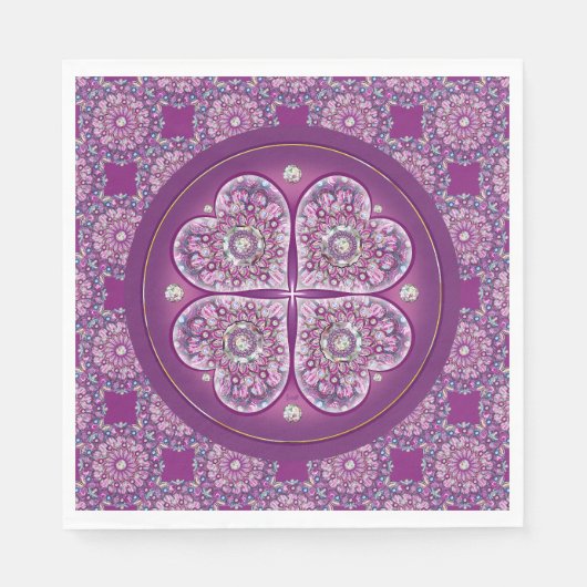 Kardinaal Red Rosace Servet (Voorkant)