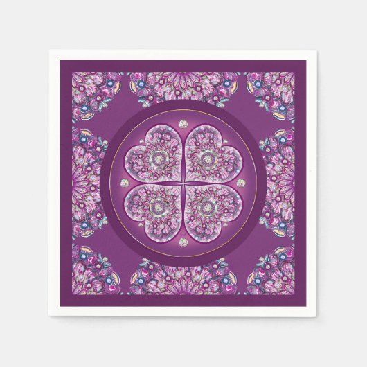 Kardinaal Red Rosace Servet (Voorkant)