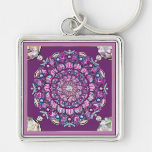 Kardinaal Red Rosace Sleutelhanger