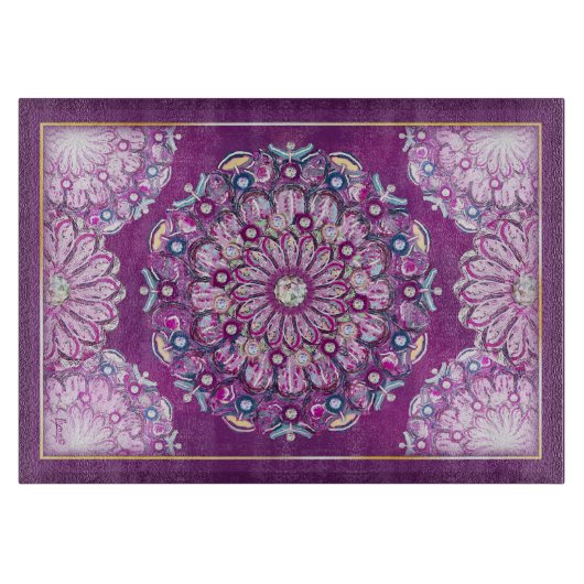 Kardinaal Red Rosace Snijplank (Voorkant)