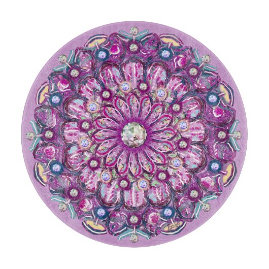 Kardinaal Red Rosace Snijplank (Voorkant)