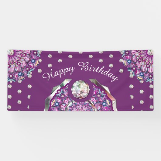 Kardinaal Red Rosace Spandoek (Horizontaal)