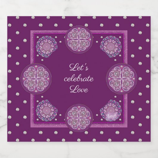 Kardinaal Red Rosace Sparkling Wijnetiket (Enkel label)