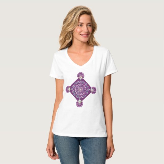 Kardinaal Red Rosace T-shirt (Voorkant volledig)