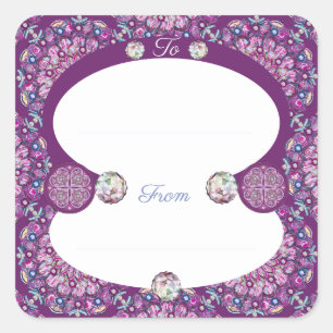 Kardinaal Red Rosace Vierkante Sticker