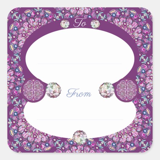 Kardinaal Red Rosace Vierkante Sticker (Voorkant)