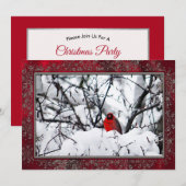 Kardinaal Redbird Snow Kaart (Voorkant / Achterkant)