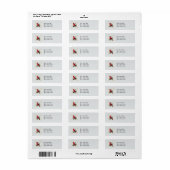 Kardinaal Retouradreslabels Matching Set Etiket (Full Sheet)