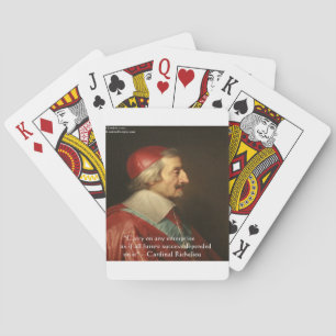 Kardinaal Richelieu Succes Wijsheid Citaat Speelkaarten