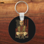 Kardinaal Robert Francis Prevost Paus Leo XIV Amer Sleutelhanger (Voorkant)