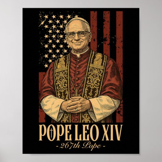 Kardinaal Robert Prevost Paus Leo XIV Poster (Voorkant)