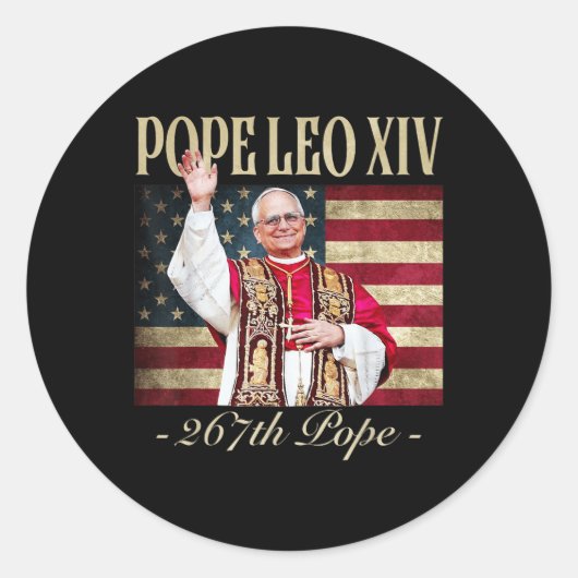 Kardinaal Robert Prevost Ronde Sticker (Voorkant)