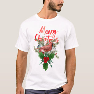 Kardinaal, Rode Kardinaal, Kerst Kardinaal, Winter T-shirt