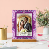 Kardinaal rode Rosace Acryl Bord (Huwelijk)