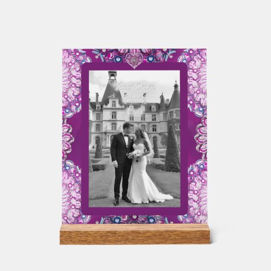 Kardinaal rode Rosace Acryl Bord (Voorkant)