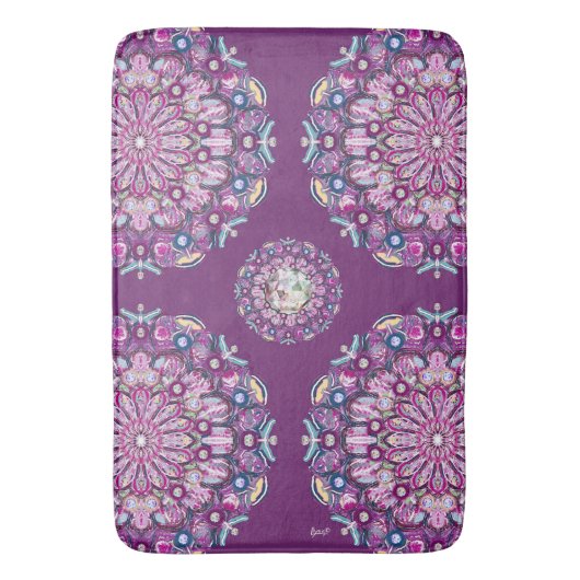 Kardinaal rode Rosace Badmat (Voorkant Verticaal)