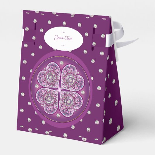 Kardinaal rode Rosace Bedankdoosjes (Achterkant)