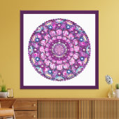 Kardinaal rode Rosace Canvas Afdruk (Insitu (Woonkamer))