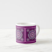 Kardinaal rode Rosace Espresso Kop (Voorkant rechts)