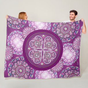 Kardinaal rode Rosace Fleece Deken