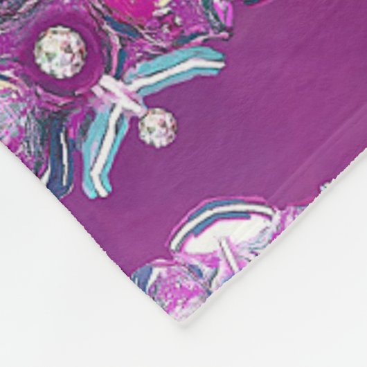 Kardinaal rode Rosace Fleece Deken (Hoek)