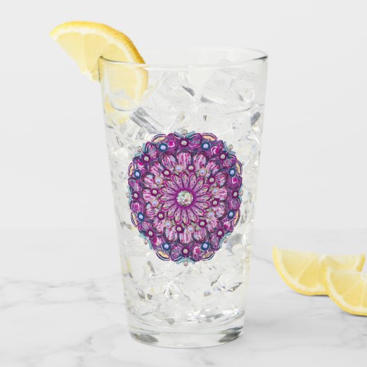 Kardinaal rode Rosace Glas (Voorkant ijs)