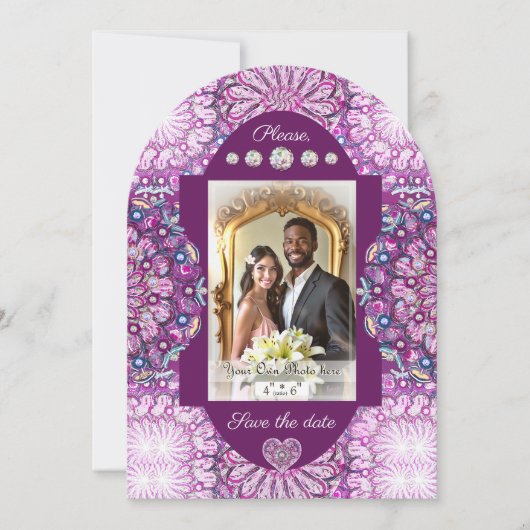 Kardinaal rode Rosace Kaart (Voorkant)