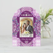 Kardinaal rode Rosace Kaart (Staand voorkant)