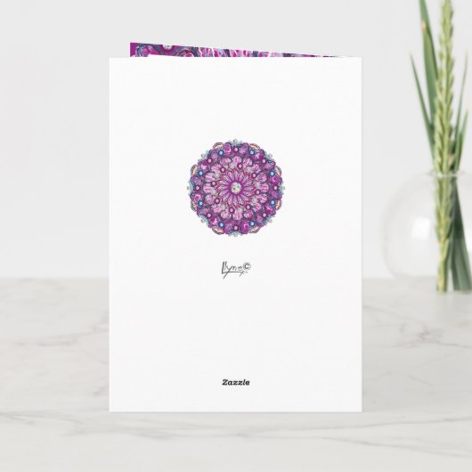 Kardinaal rode Rosace Kaart (Achterkant)