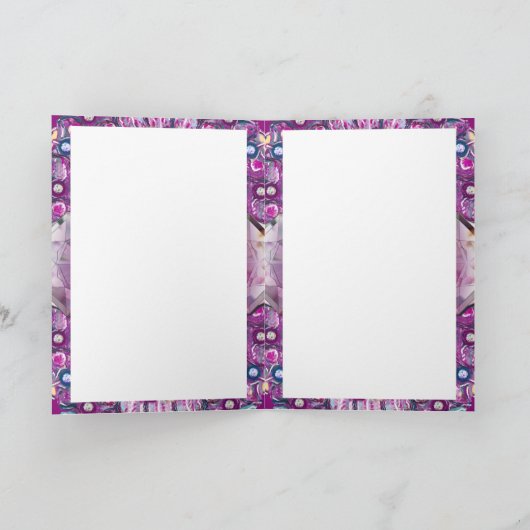 Kardinaal rode Rosace Kaart (Binnen)