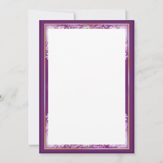 Kardinaal rode Rosace Kaart (Achterkant)