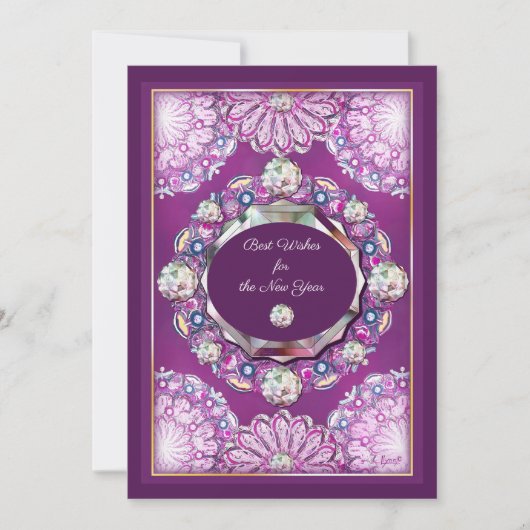 Kardinaal rode Rosace Kaart (Voorkant)