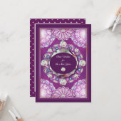 Kardinaal rode Rosace Kaart (Voorkant / Achterkant in situ)