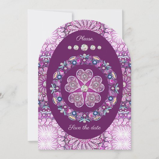 Kardinaal rode Rosace Kaart (Voorkant)