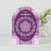 Kardinaal rode Rosace Kaart (Staand voorkant)