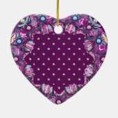 Kardinaal rode Rosace Keramisch Ornament (Achterkant)