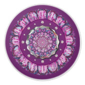 Kardinaal rode Rosace Keramische Knop (Voorkant)