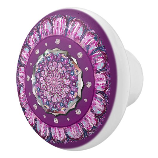 Kardinaal rode Rosace Keramische Knop (Rechts)