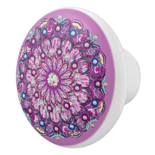 Kardinaal rode Rosace Keramische Knop