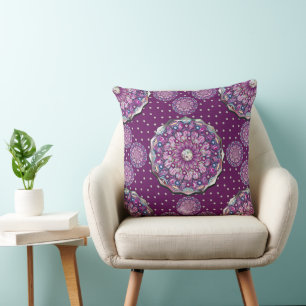 Kardinaal rode Rosace Kussen