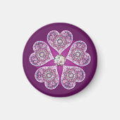 Kardinaal rode Rosace Magneet (Voorkant)